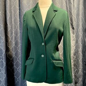 vintage 70s forest green knit blazer